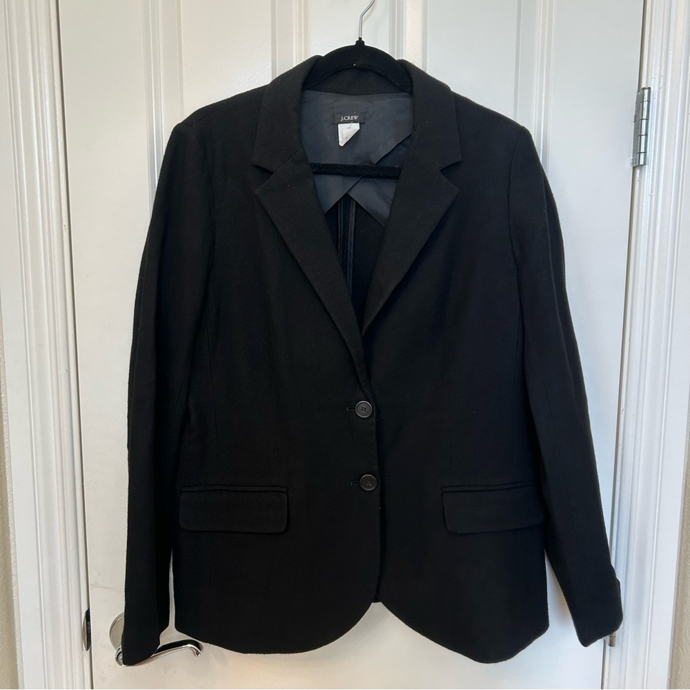J Crew Wool Blend Black Blazer (12)